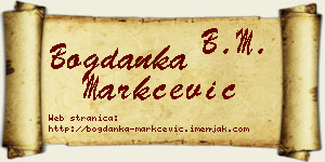 Bogdanka Markčević vizit kartica